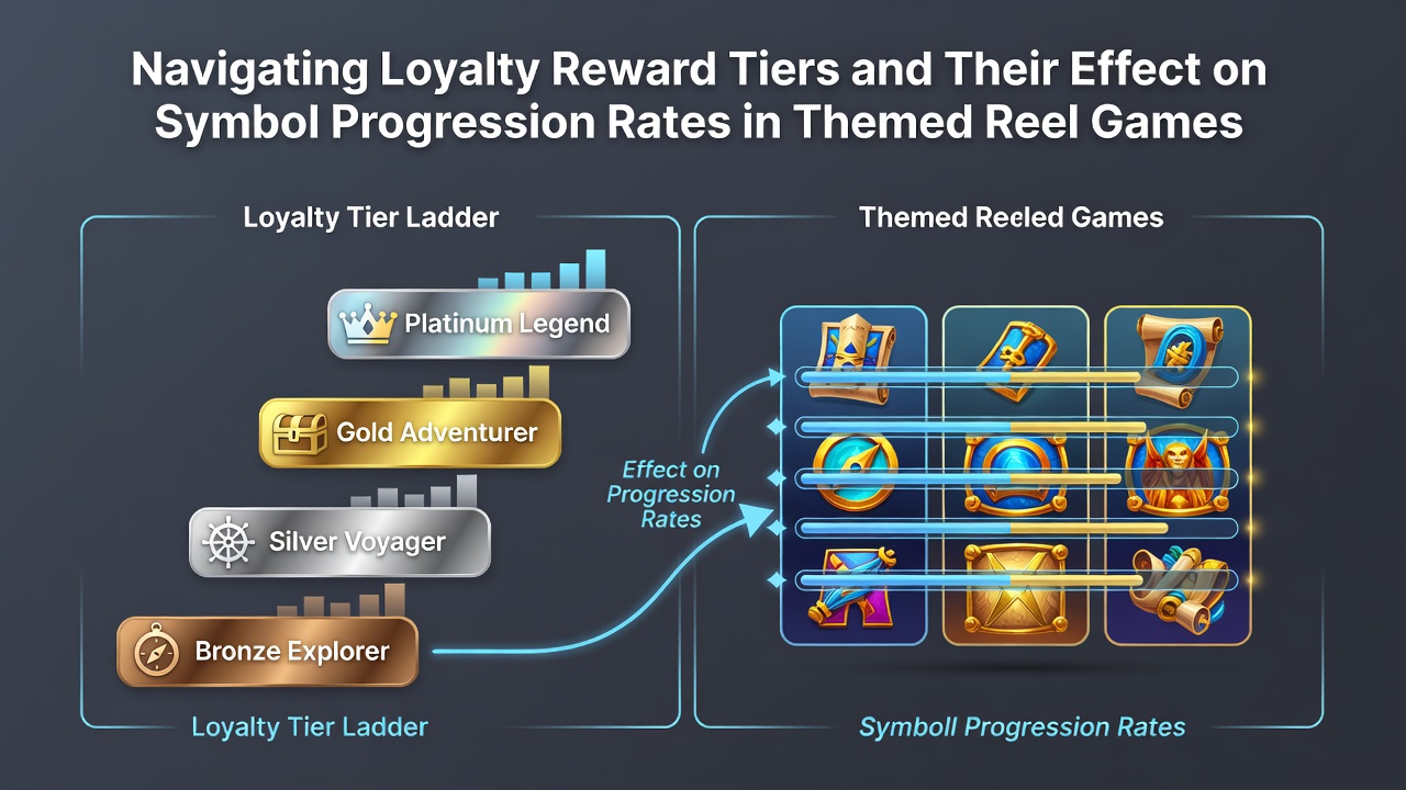 Close-up of symbol progression meter with tier-based multiplier overlays in a reel game